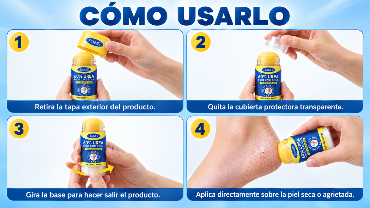 Barra Podal con Urea 60% para Talones Agrietados