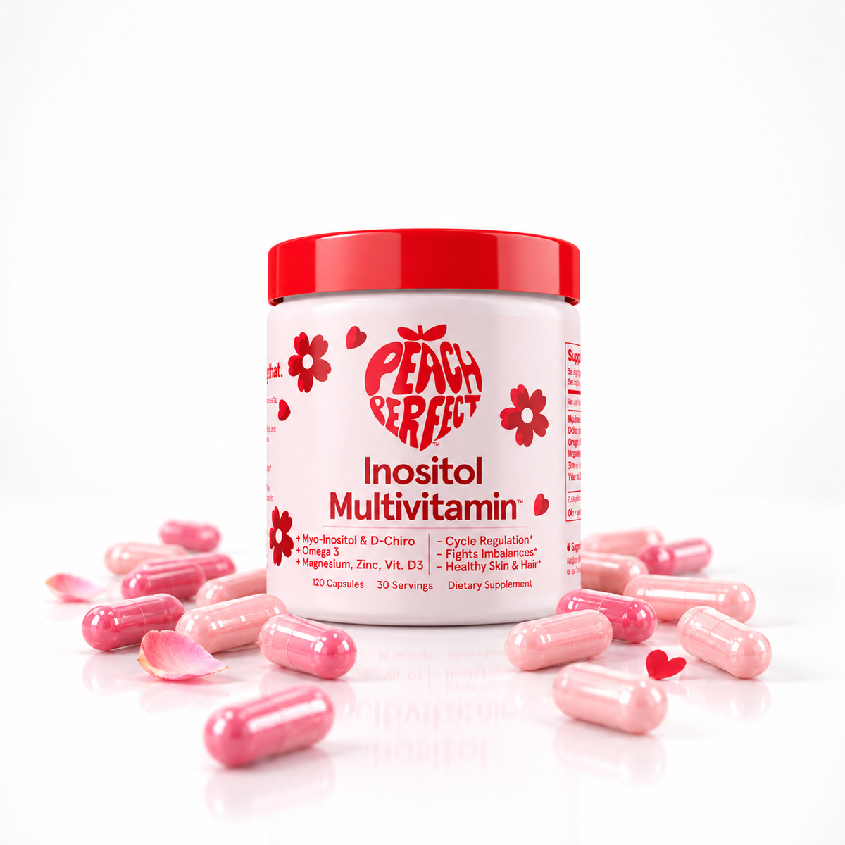 Peach Perfect® | Inositol + Multivitaminas para el Bienestar Femenino 120 cápsulas
