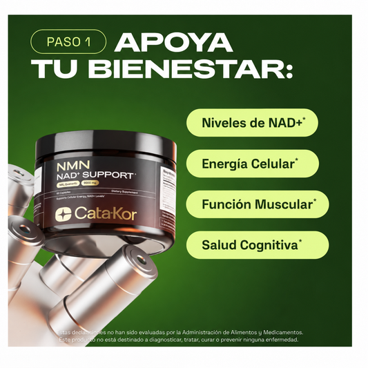 NMN NAD+ Support 4 en 1 – Apoya tu energía y vitalidad