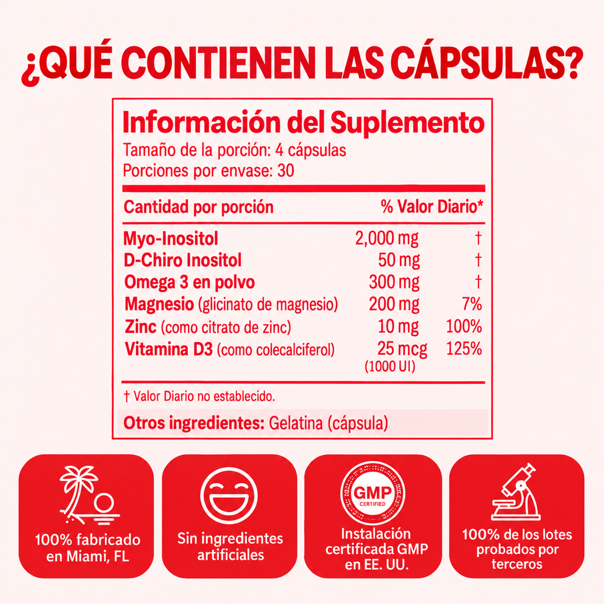 Peach Perfect® | Inositol + Multivitaminas para el Bienestar Femenino 120 cápsulas