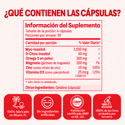 Peach Perfect® | Inositol + Multivitaminas para el Bienestar Femenino 120 cápsulas